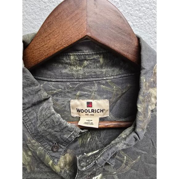 Woolrich Camo Button-Up Shirt Men’s Large Outdoor Hunting Extra Large - Picture 4 of 7
